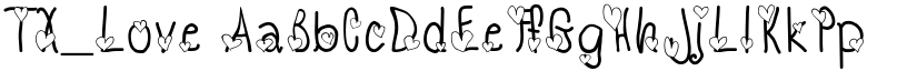 TX_Love font