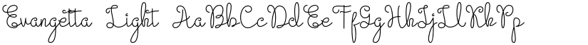 Evangetta Light font