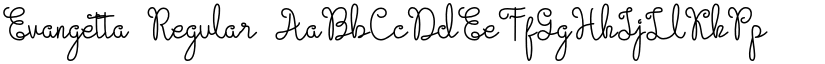 Evangetta Regular font