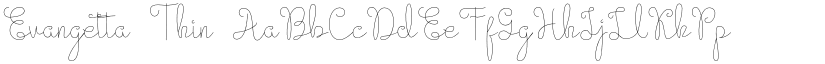 Evangetta Thin font