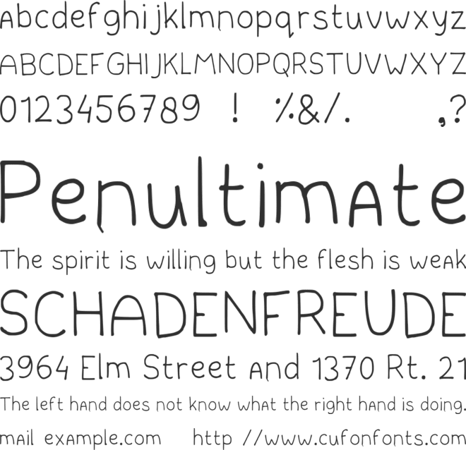 Lettertype Mies font preview