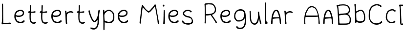 Lettertype Mies Regular font