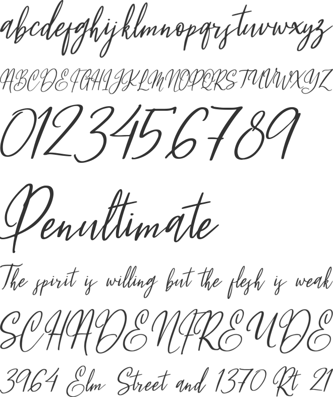 Fleur Bleue font preview