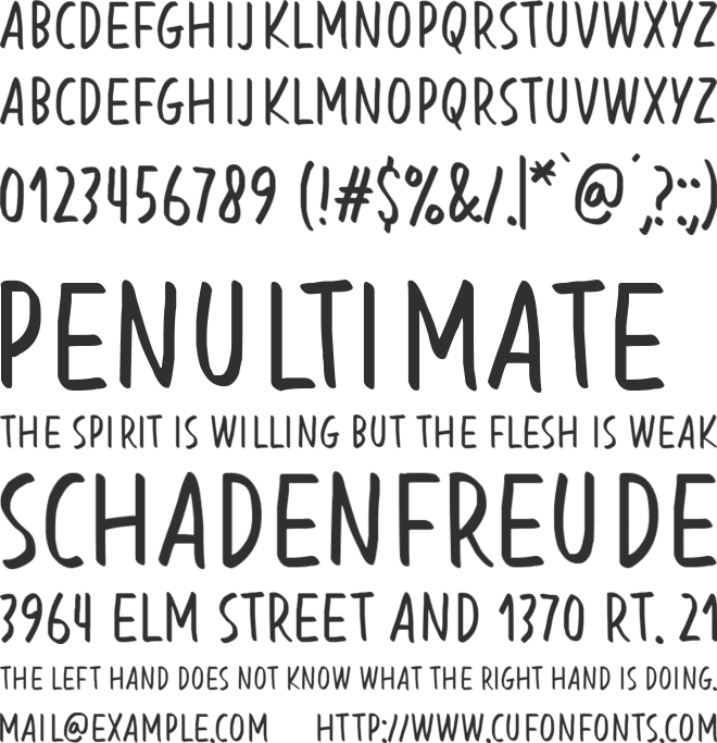 Blessing in Disguise font preview