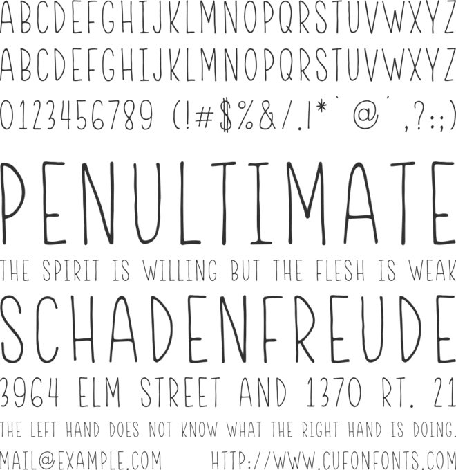 RWA Frontliner font preview