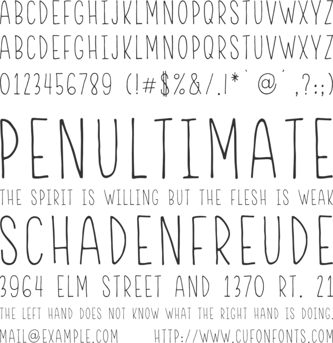 RWA Frontliner font preview