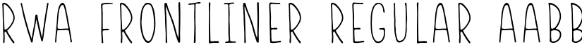 RWA Frontliner Regular font
