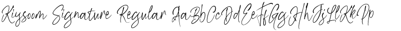 Kiysoom Signature font download