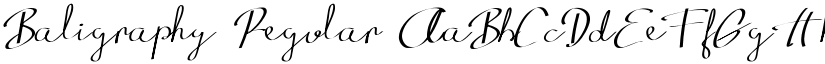 Baligraphy Regular font