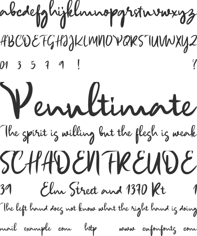 Windmill Script font preview