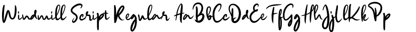 Windmill Script Regular font