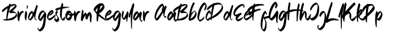 Bridgestorm Regular font