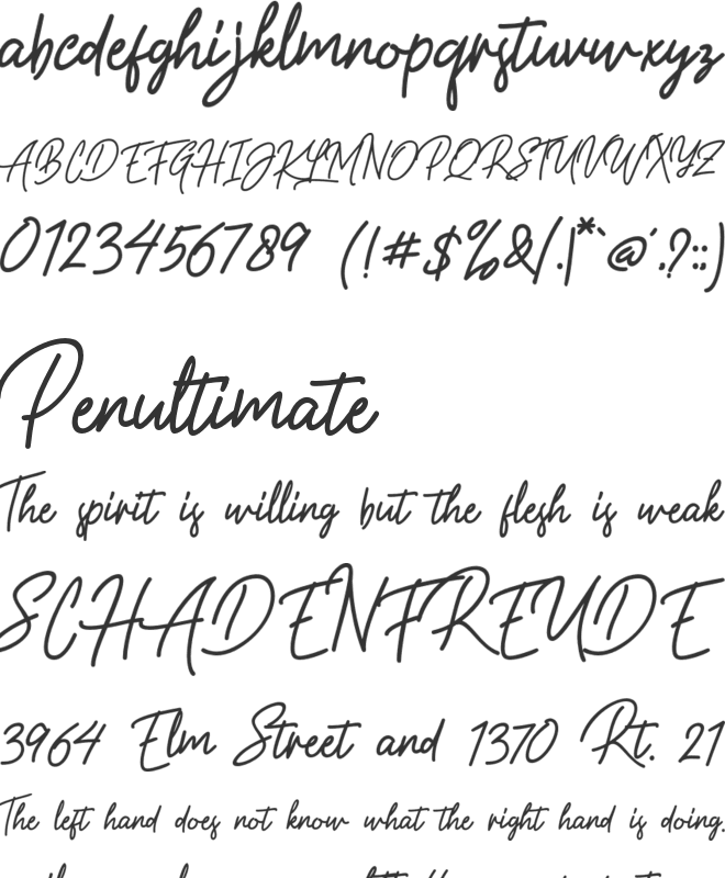 Gasterye font preview