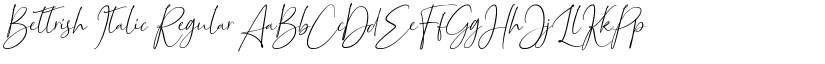 Bettrish Italic Regular font