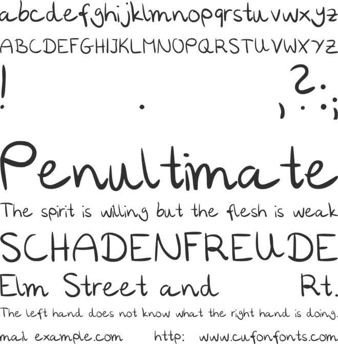 Annies font preview