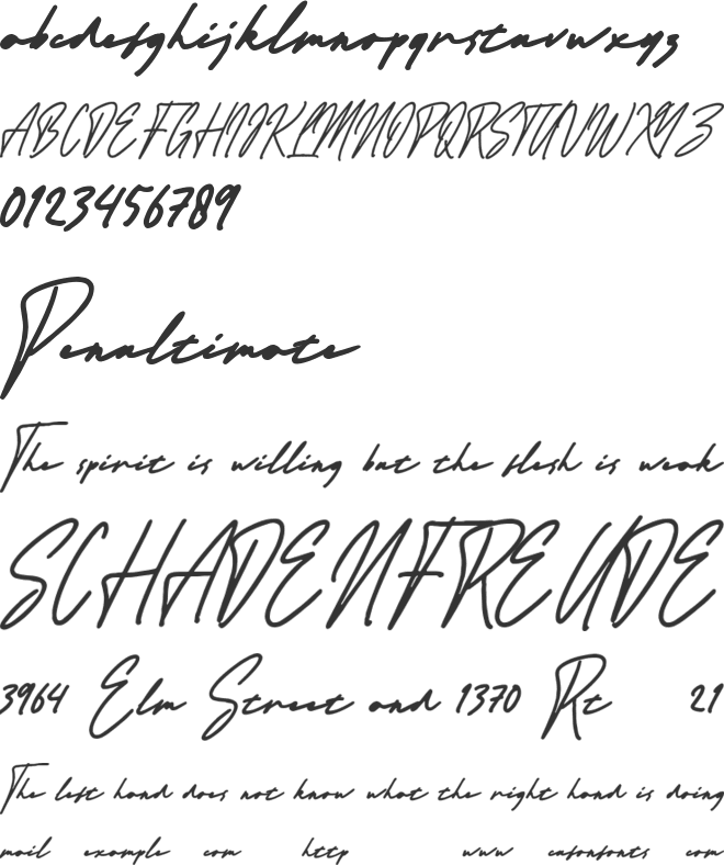 Bathagor font preview
