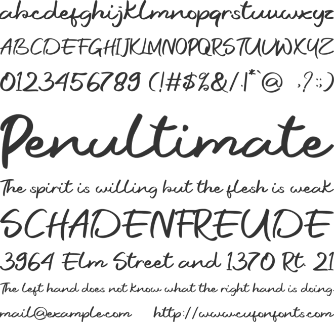 Yeager Gang font preview