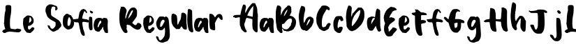 Le Sofia Regular font