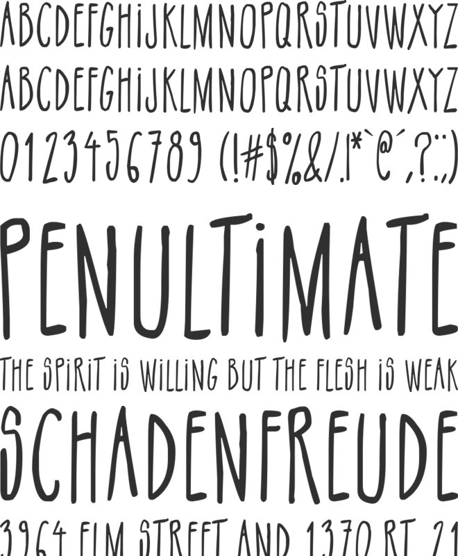 NikoFont Up font preview