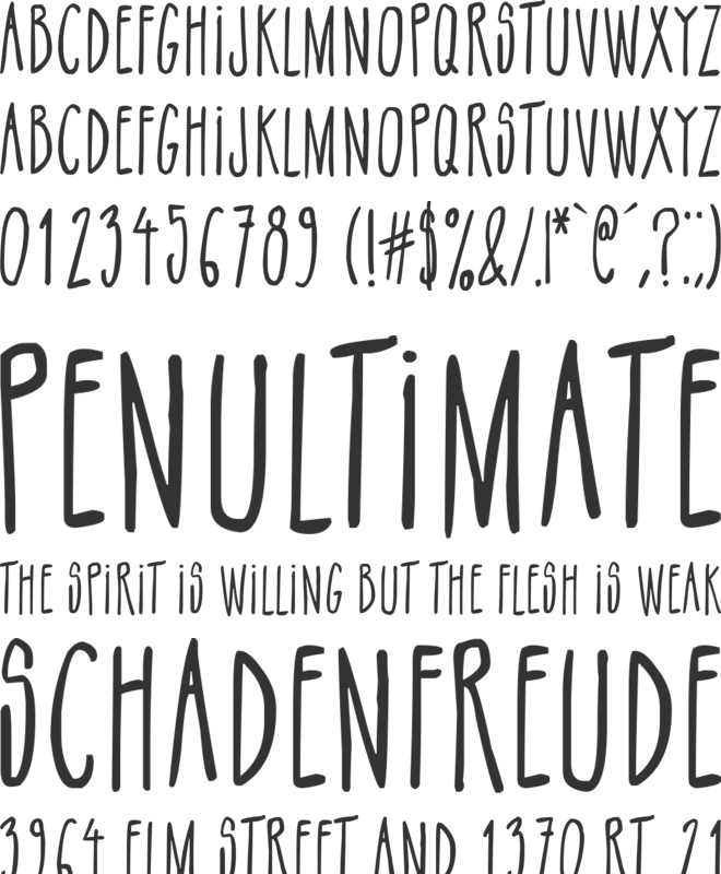 NikoFont Up font preview