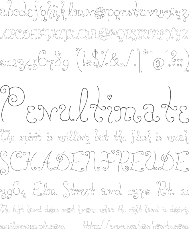 Rose Water font preview