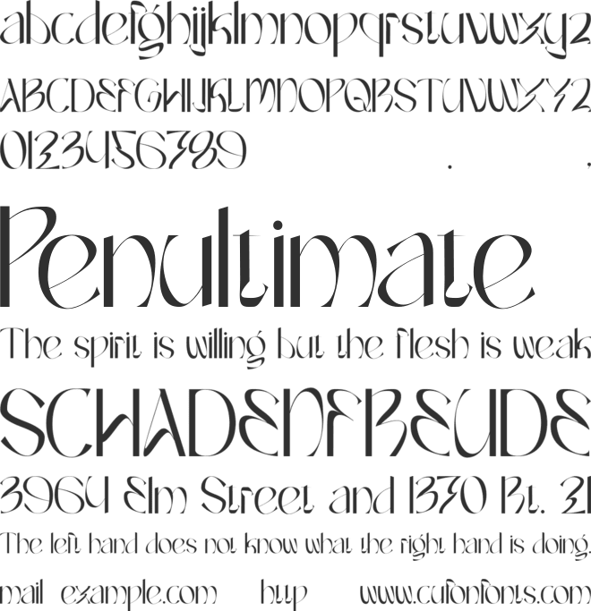 Farench font preview