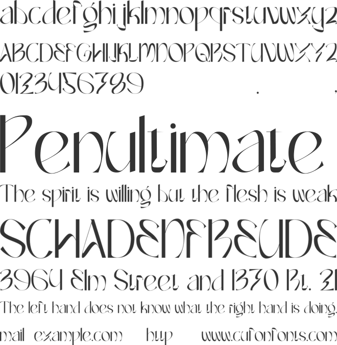 Farench font preview