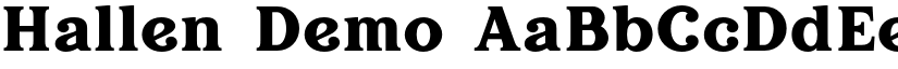 Hallen Demo font