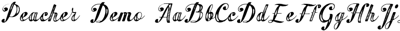 Peacher Demo font