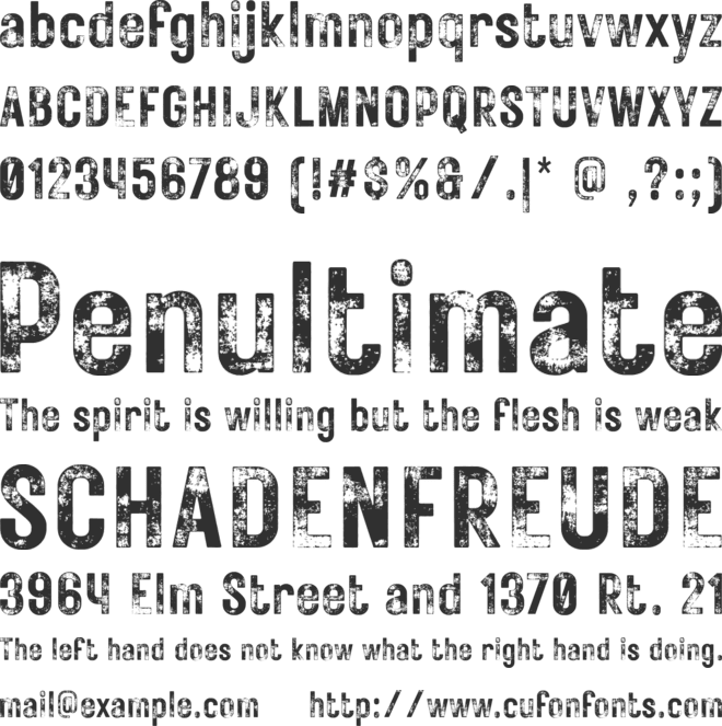 Retro Printed font preview
