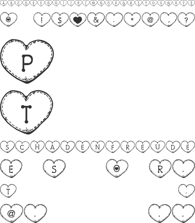 Country Hearts font preview