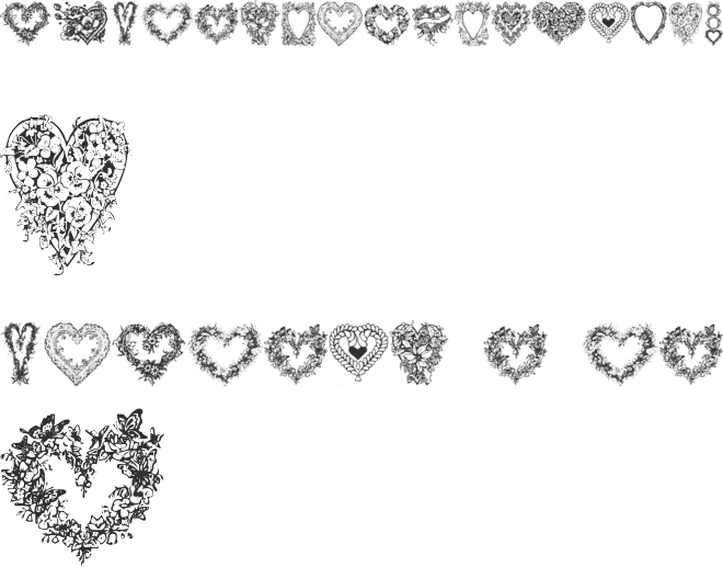 Hearts of Lime font preview