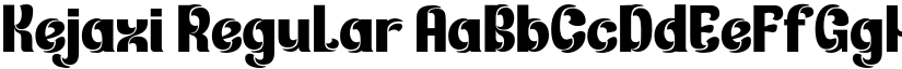 Kejaxi Regular font