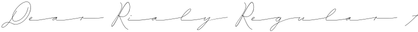 Dear Rialy Regular font