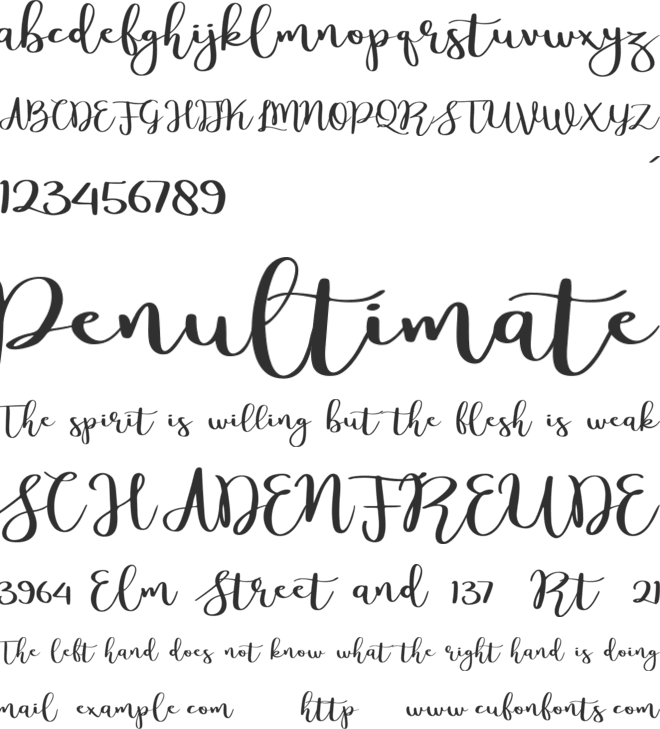 Meillina font preview