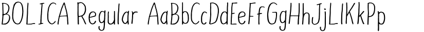 BOLICA Regular font