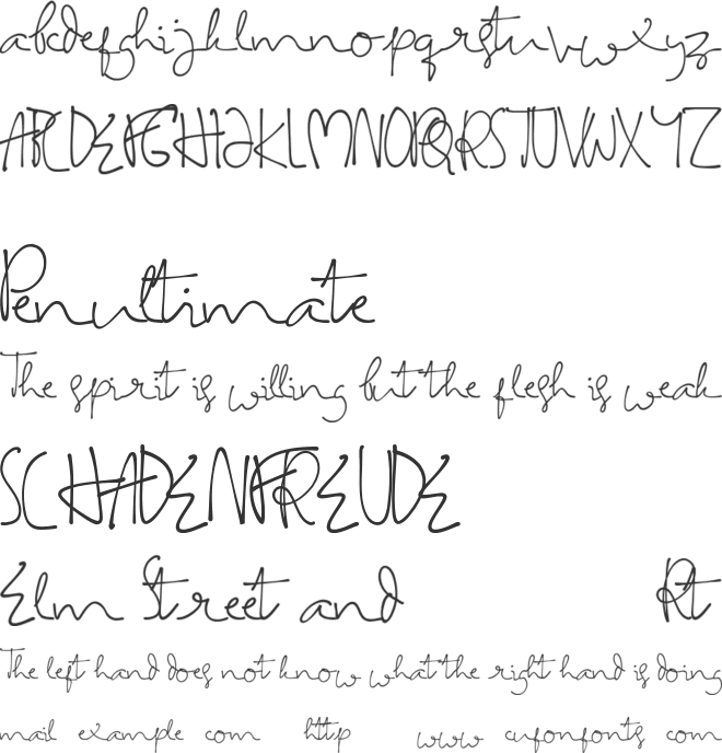LarissaHandwriting font preview