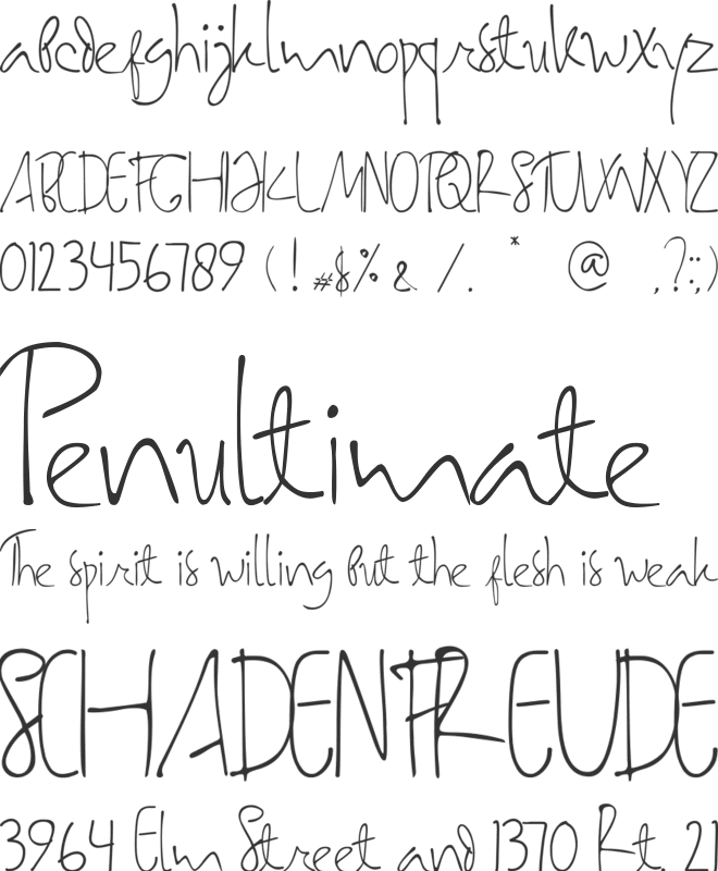 SamarasaHandwriting font preview