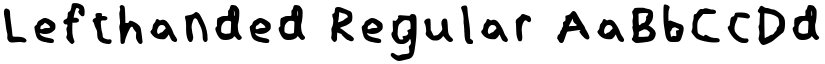 Lefthanded Regular font
