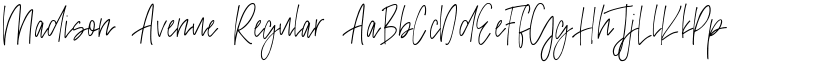 Madison Avenue Regular font