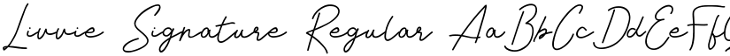 Livvie Signature Regular font