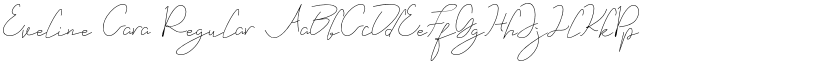 Eveline Cara Regular font