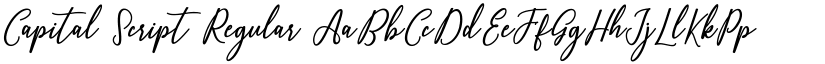 Capital Script Regular font