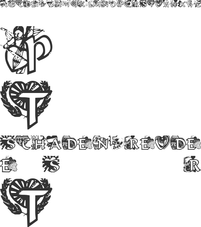 Valentine Hearts font preview