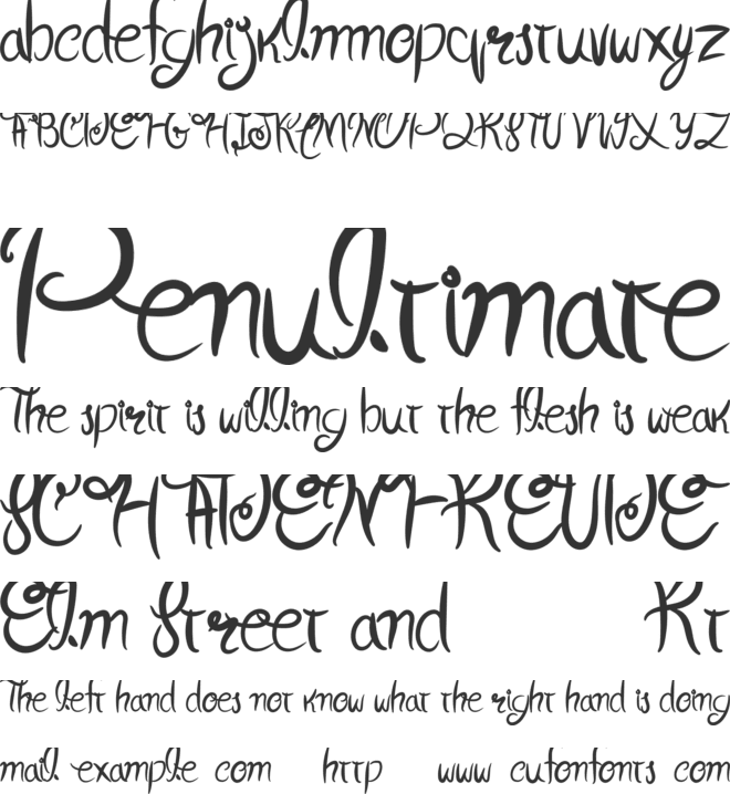 Cherrylove font preview