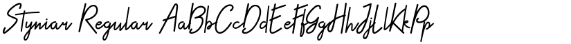 Styniar Regular font
