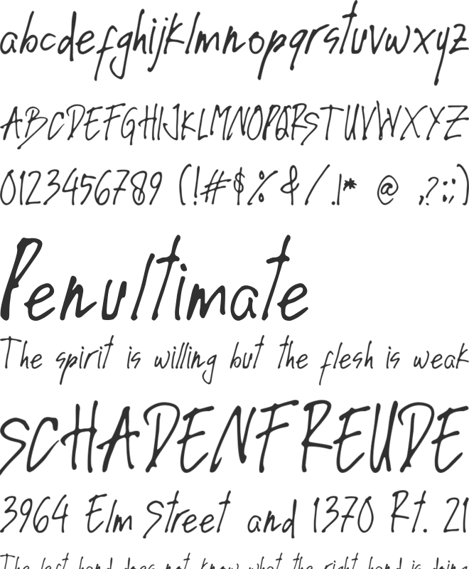Shady Butter font preview