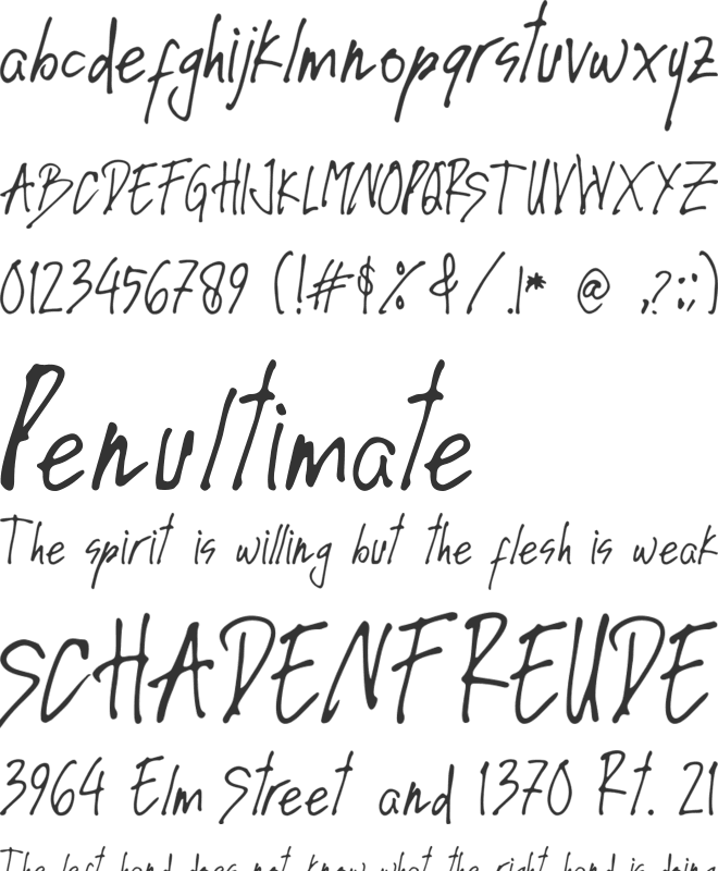 Shady Butter font preview