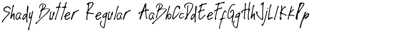 Shady Butter Regular font