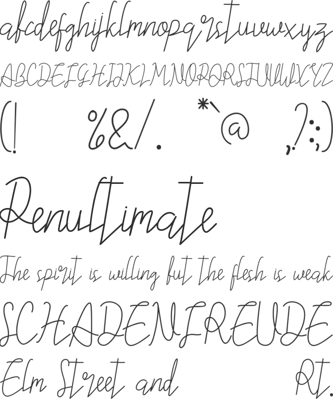 Nartalia font preview